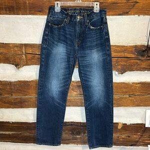 American Eagle Slim Straight Dark Blue Jeans 26x30